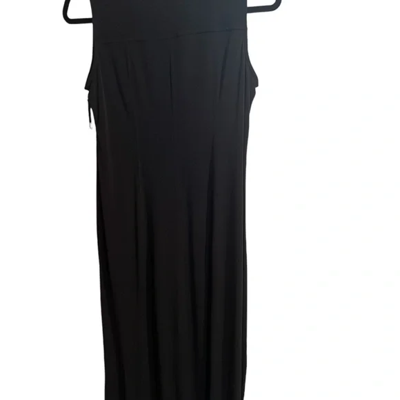 Long black dress from Chico’s with gold buttons NWT very slimming - Picture 5 of 10